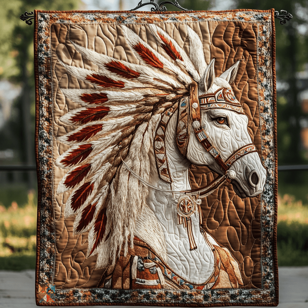 Tribal Horse Quilt Blanket Cute Soft Blanket Gift Ideas For Horse Lovers