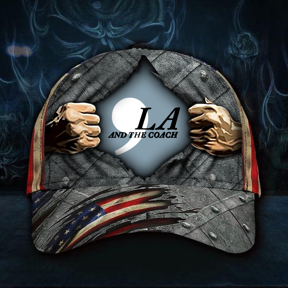 ,La Comma La And The Coach Hat Vote For Harris Walz 2024 Vintage Hat Political Gifts