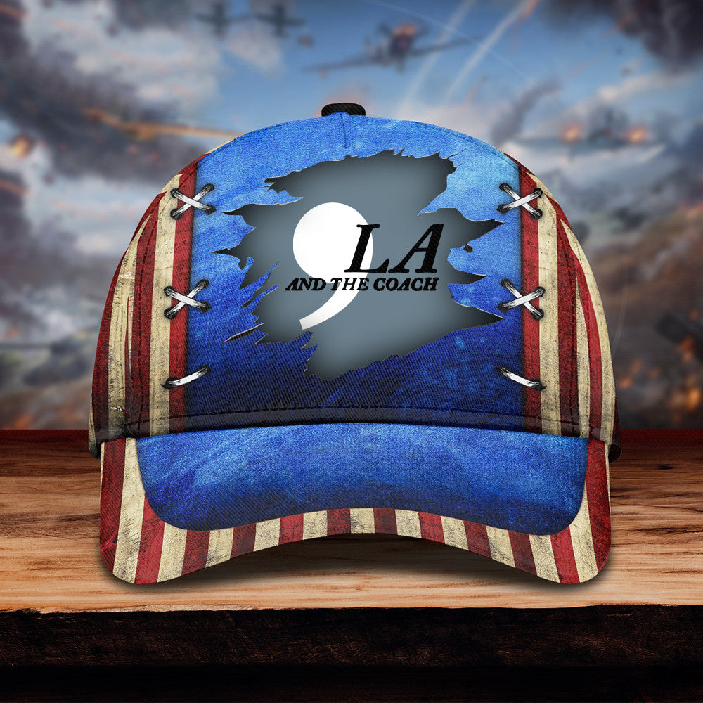 ,La Comma La And The Coach Hat Vote For Harris Walz Supporters Hat Patriotic Gifts